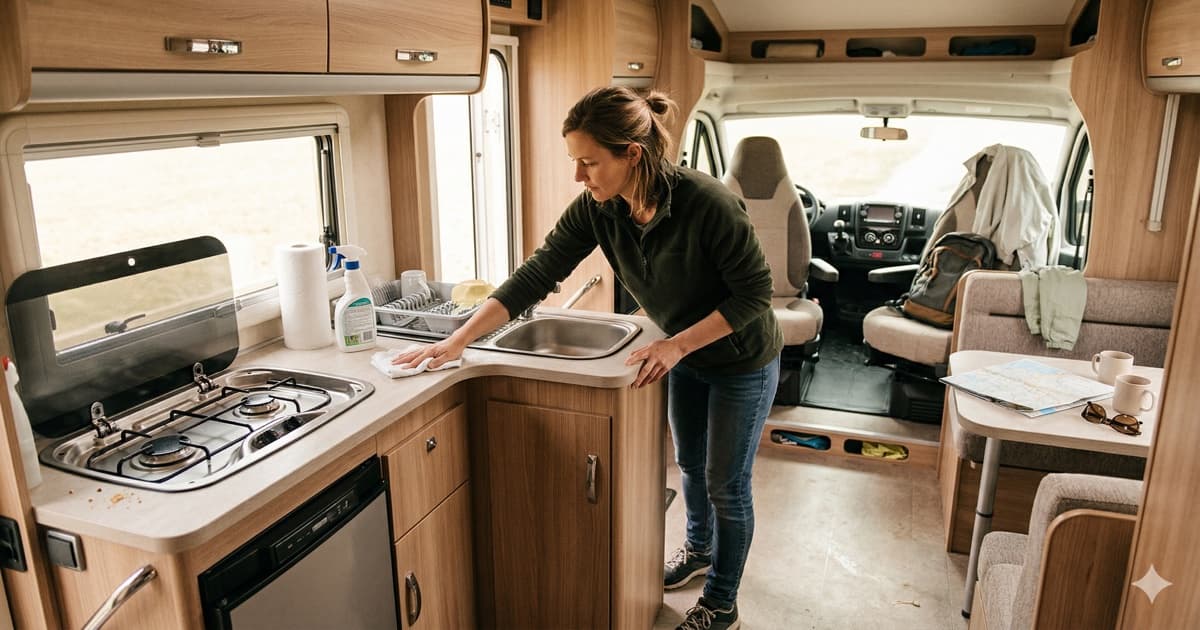 Jak posprzątać kampera przed oddaniem — lista kontrolna